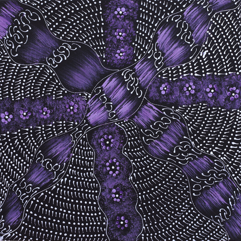 Aboriginal Artwork by Grace Napangardi Butcher, Pikilyi Jukurrpa (Vaughan Springs Dreaming), 30x30cm