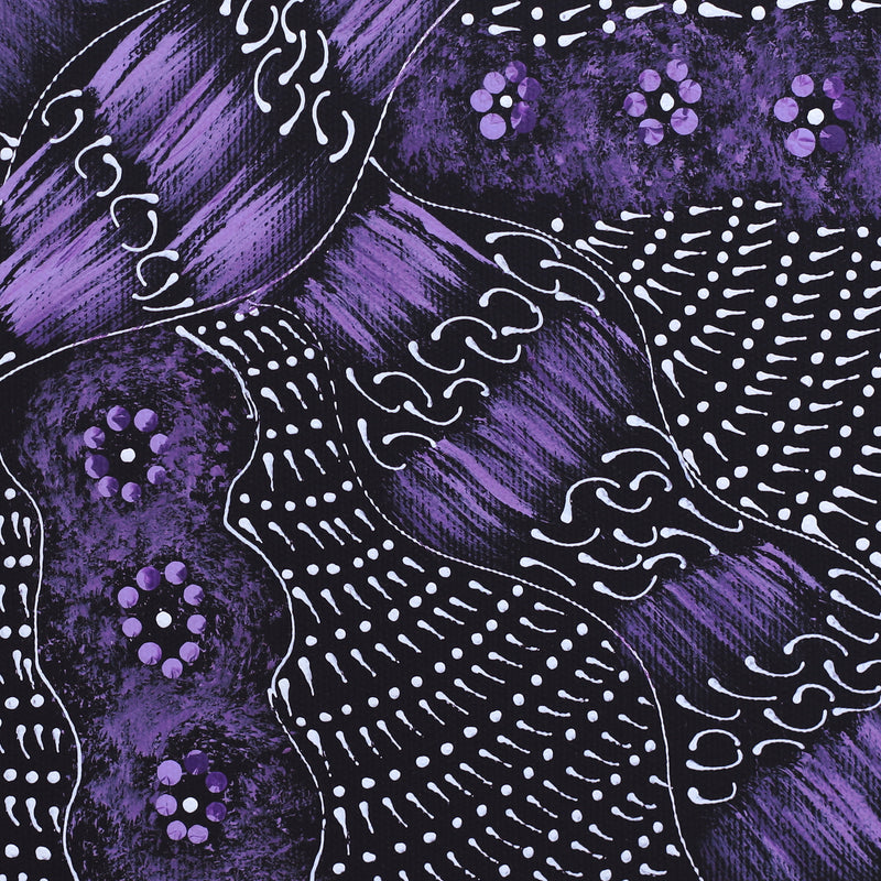 Aboriginal Artwork by Grace Napangardi Butcher, Pikilyi Jukurrpa (Vaughan Springs Dreaming), 30x30cm