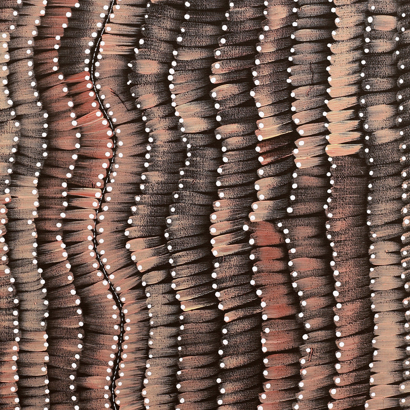 Aboriginal Artwork by Grace Napangardi Butcher, Pikilyi Jukurrpa (Vaughan Springs Dreaming), 50x40cm