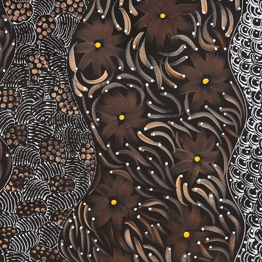 Aboriginal Artwork by Grace Napangardi Butcher, Pikilyi Jukurrpa (Vaughan Springs Dreaming), 50x40cm