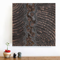 Aboriginal Artwork by Grace Napangardi Butcher, Pikilyi Jukurrpa (Vaughan Springs Dreaming), 46x46cm