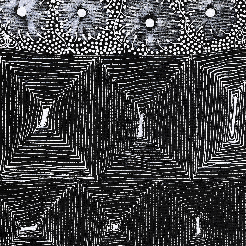 Aboriginal Artwork by Grace Napangardi Butcher, Pikilyi Jukurrpa (Vaughan Springs Dreaming), 46x46cm