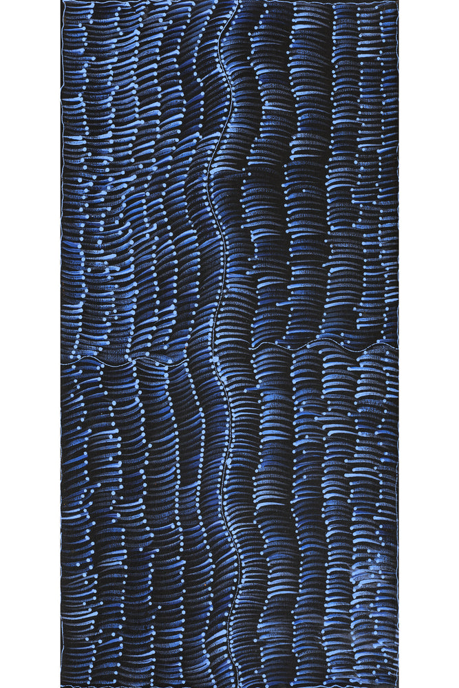 Aboriginal Artwork by Grace Napangardi Butcher, Pikilyi Jukurrpa (Vaughan Springs Dreaming), 61x30cm