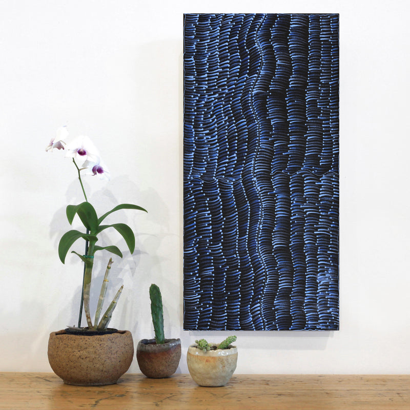 Aboriginal Artwork by Grace Napangardi Butcher, Pikilyi Jukurrpa (Vaughan Springs Dreaming), 61x30cm