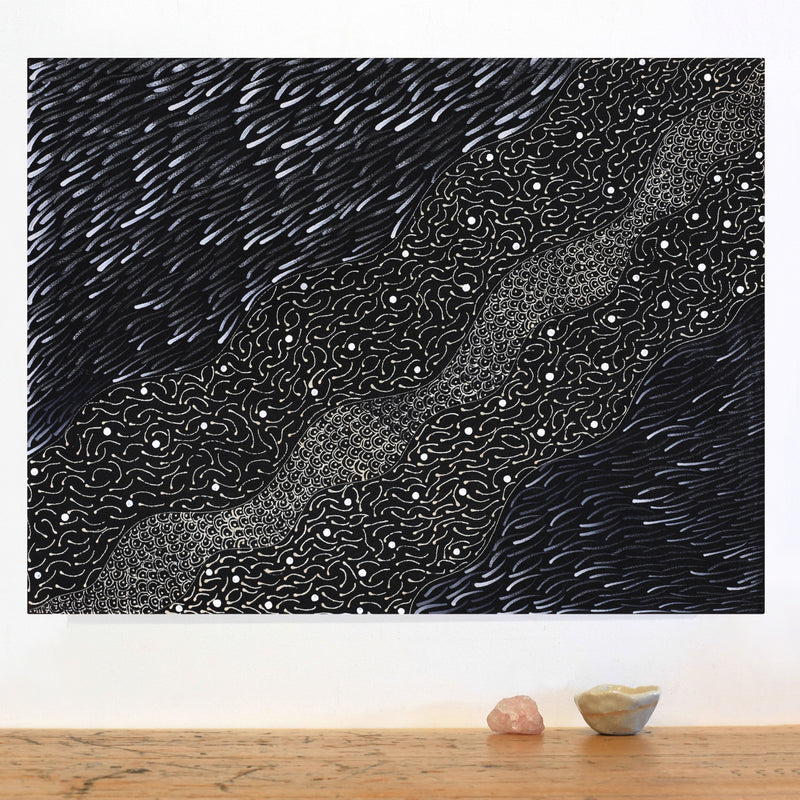 Aboriginal Artwork by Grace Napangardi Butcher, Pikilyi Jukurrpa (Vaughan Springs Dreaming), 61x46cm