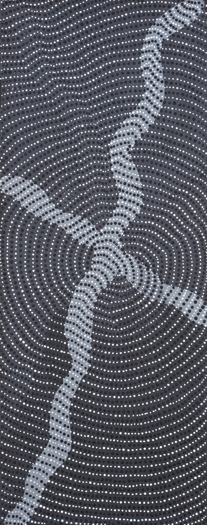 Aboriginal Artwork by Grace Napangardi Butcher, Pikilyi Jukurrpa (Vaughan Springs Dreaming), 76x30cm