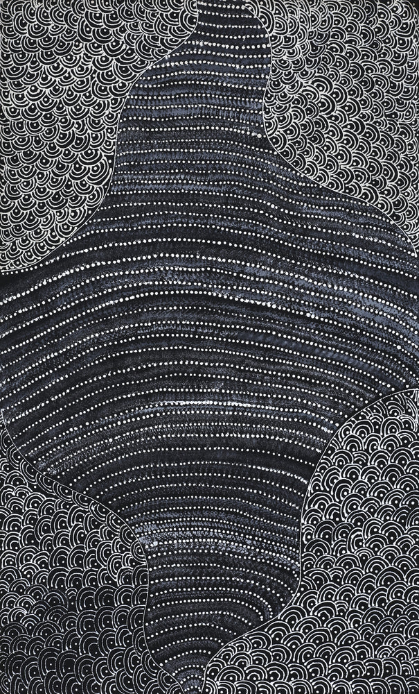 Aboriginal Artwork by Grace Napangardi Butcher, Pikilyi Jukurrpa (Vaughan Springs Dreaming), 76x46cm