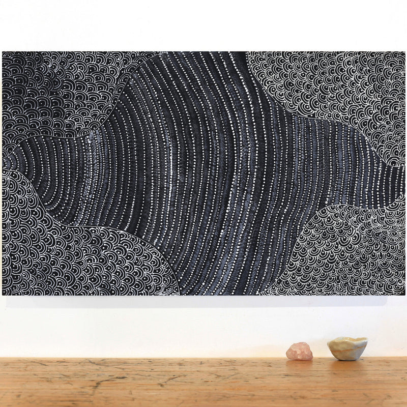 Aboriginal Artwork by Grace Napangardi Butcher, Pikilyi Jukurrpa (Vaughan Springs Dreaming), 76x46cm