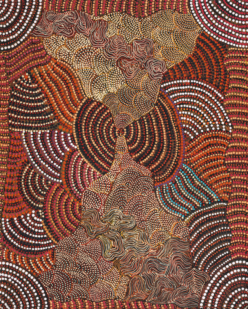 Aboriginal Artwork by Grace Napangardi Butcher, Pikilyi Jukurrpa (Vaughan Springs Dreaming), 76x61cm