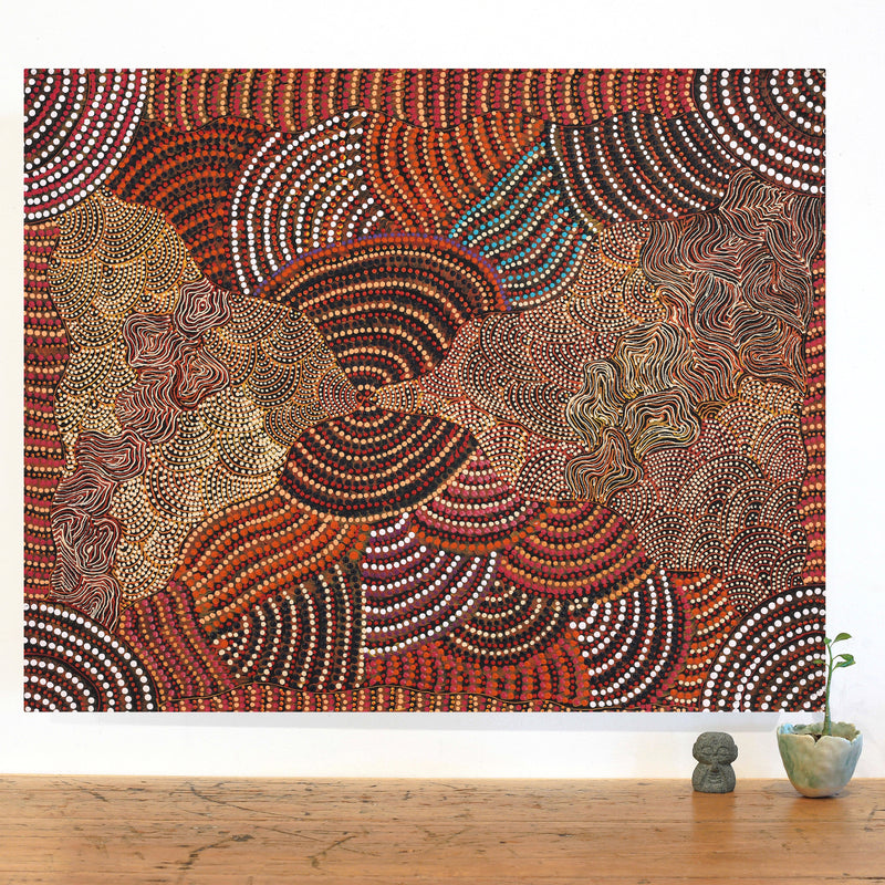 Aboriginal Artwork by Grace Napangardi Butcher, Pikilyi Jukurrpa (Vaughan Springs Dreaming), 76x61cm
