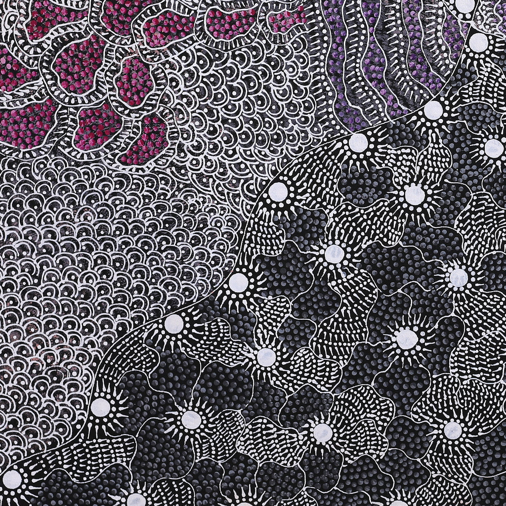 Aboriginal Artwork by Grace Napangardi Butcher, Pikilyi Jukurrpa (Vaughan Springs Dreaming), 76x76cm