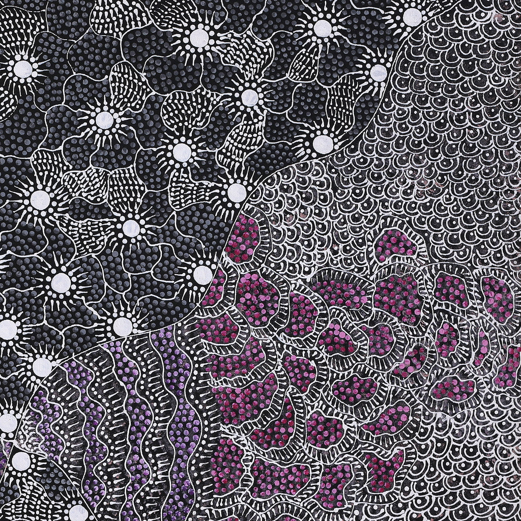 Aboriginal Artwork by Grace Napangardi Butcher, Pikilyi Jukurrpa (Vaughan Springs Dreaming), 76x76cm