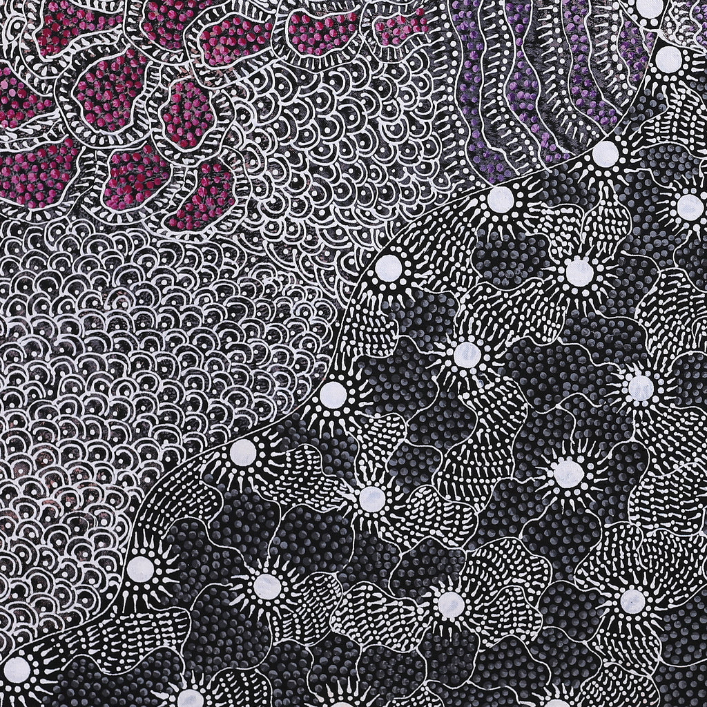 Aboriginal Artwork by Grace Napangardi Butcher, Pikilyi Jukurrpa (Vaughan Springs Dreaming), 76x76cm - ART ARK®