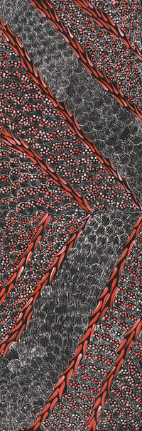 Aboriginal Artwork by Grace Napangardi Butcher, Pikilyi Jukurrpa (Vaughan Springs Dreaming), 91x30cm
