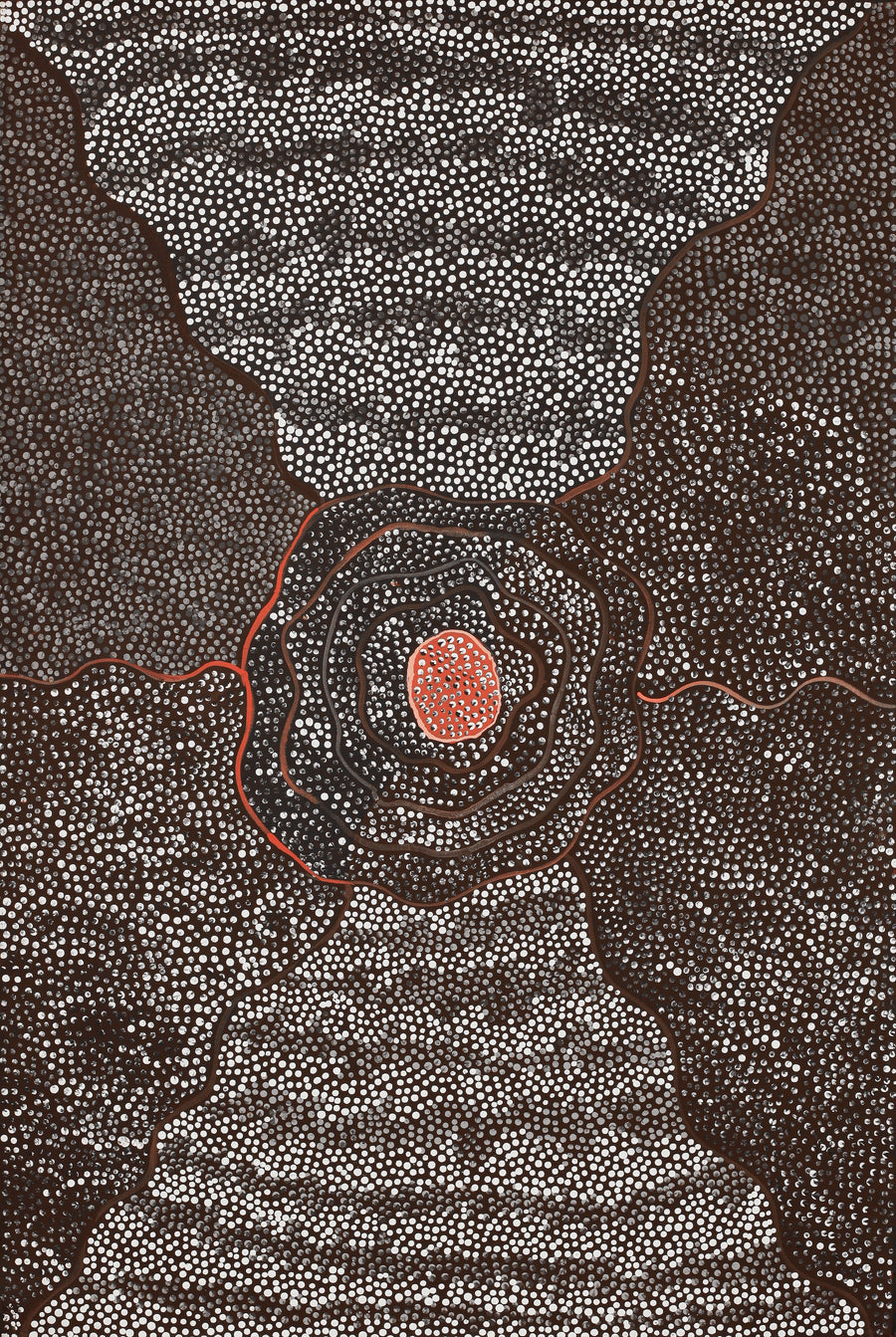 Aboriginal Artwork by Grace Napangardi Butcher, Pikilyi Jukurrpa (Vaughan Springs Dreaming), 91x61cm
