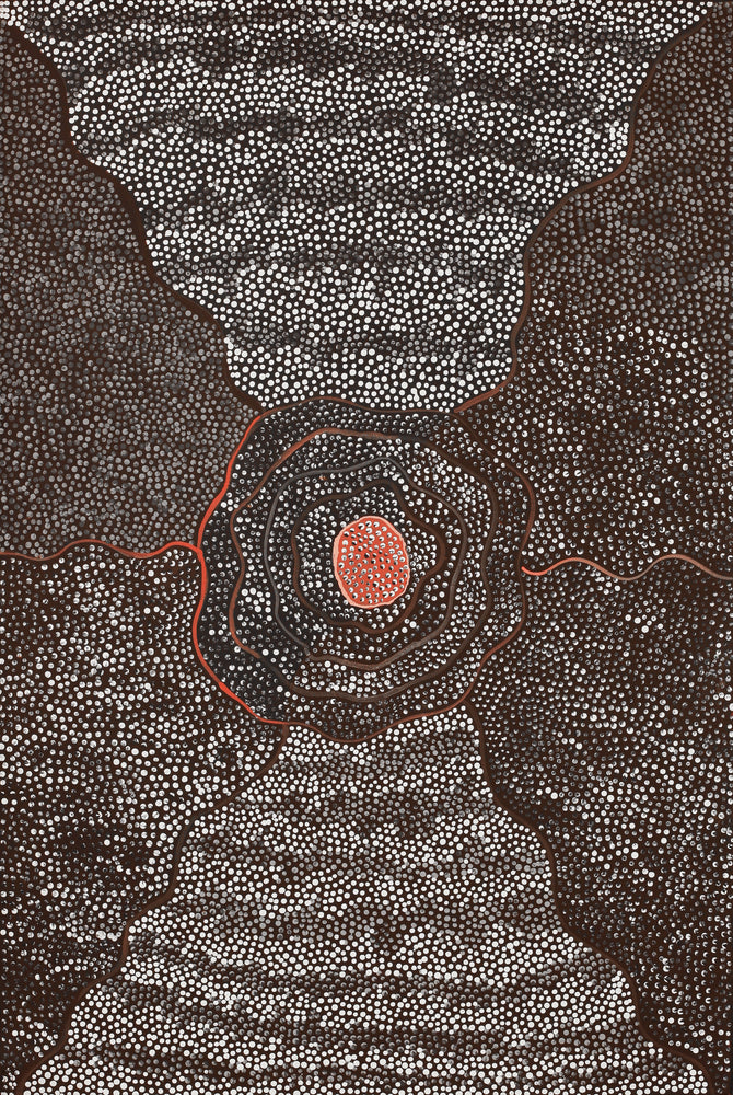 Aboriginal Artwork by Grace Napangardi Butcher, Pikilyi Jukurrpa (Vaughan Springs Dreaming), 91x61cm