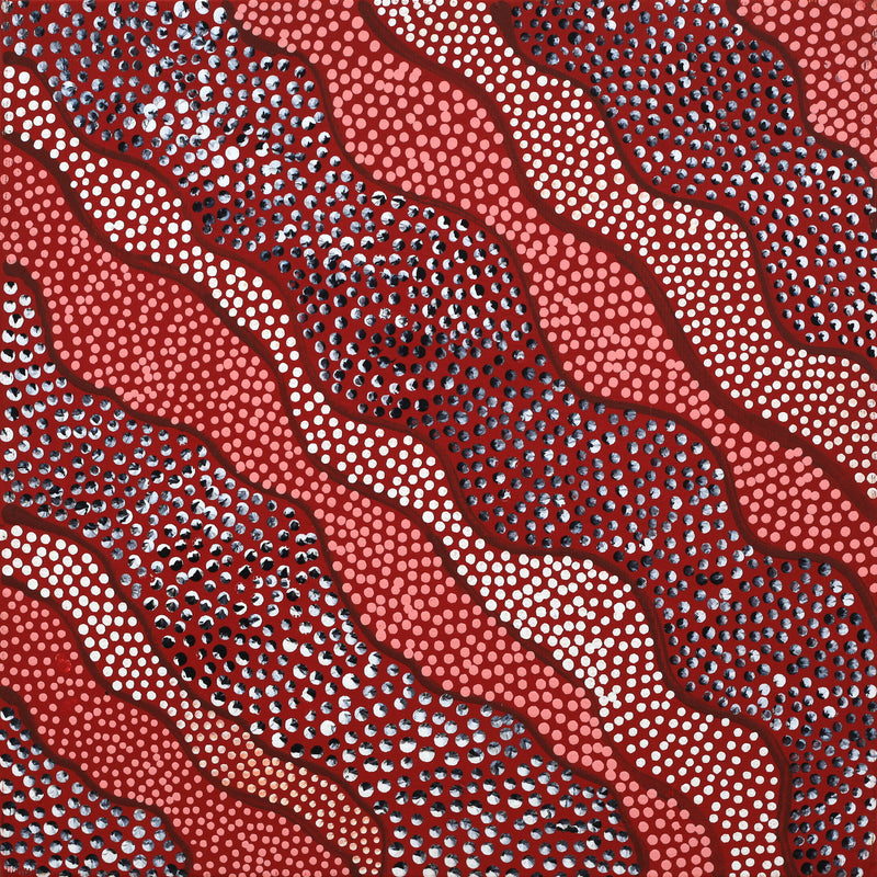 Aboriginal Artwork by Grace Napangardi Butcher, Pikilyi Jukurrpa (Vaughan Springs Dreaming), 30x30cm