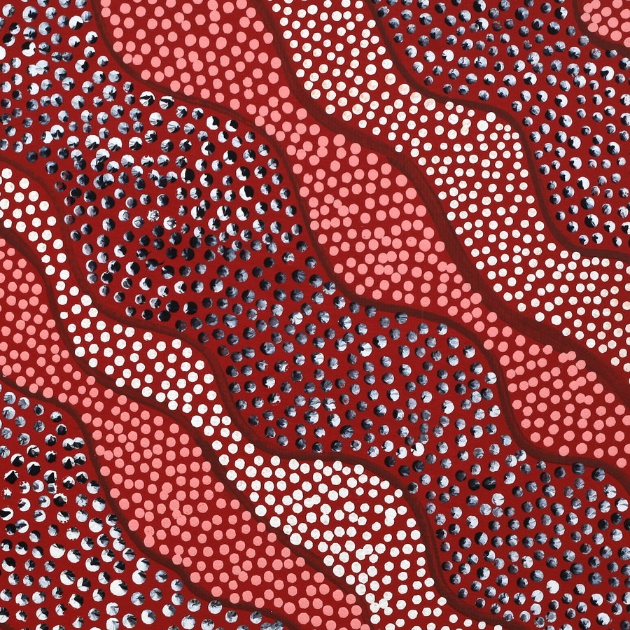 Aboriginal Artwork by Grace Napangardi Butcher, Pikilyi Jukurrpa (Vaughan Springs Dreaming), 30x30cm