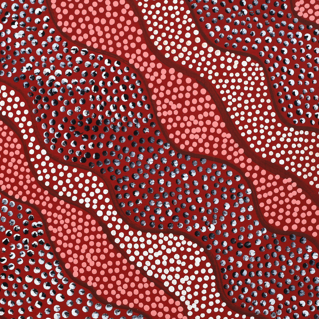 Aboriginal Art by Grace Napangardi Butcher, Pikilyi Jukurrpa (Vaughan Springs Dreaming), 30x30cm - ART ARK®
