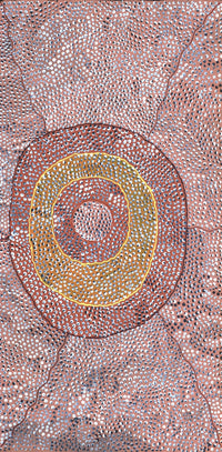 Aboriginal Artwork by Grace Napangardi Butcher, Pikilyi Jukurrpa (Vaughan Springs Dreaming), 61x30cm