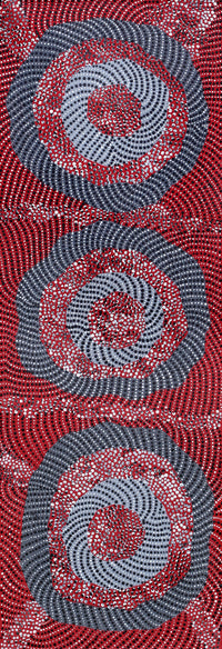 Aboriginal Artwork by Grace Napangardi Butcher, Pikilyi Jukurrpa (Vaughan Springs Dreaming), 91x30cm