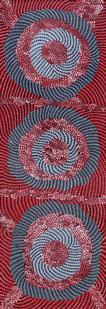 Aboriginal Artwork by Grace Napangardi Butcher, Pikilyi Jukurrpa (Vaughan Springs Dreaming), 91x30cm