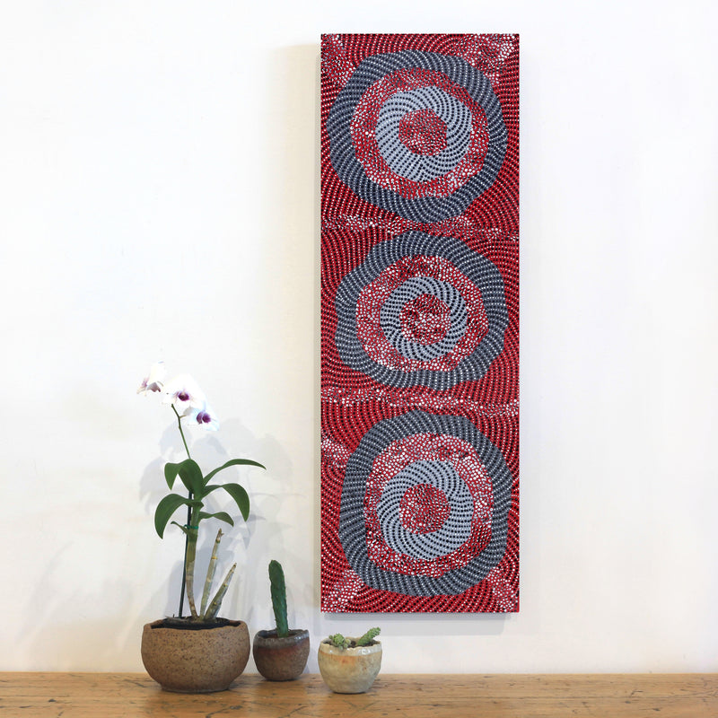 Aboriginal Artwork by Grace Napangardi Butcher, Pikilyi Jukurrpa (Vaughan Springs Dreaming), 91x30cm