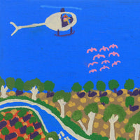 Aboriginal Artwork by Grace Robinya, Coniston Station, 92x46cm