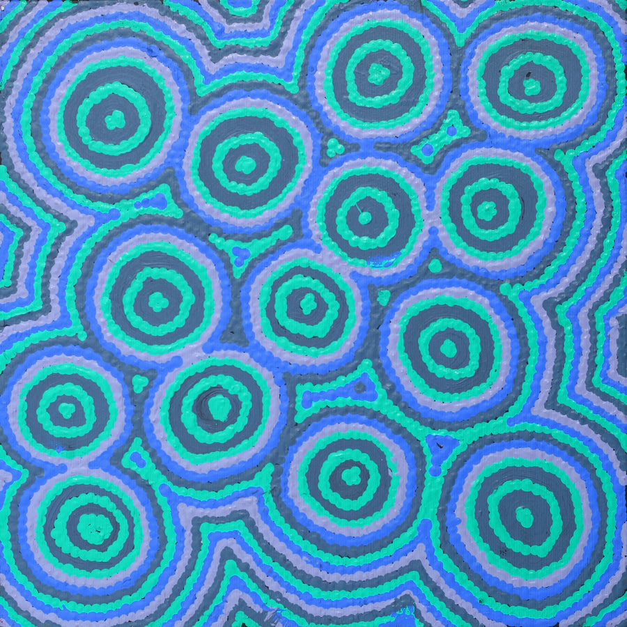 Aboriginal Artwork by Grace Napangardi Woods, Mina Mina Jukurrpa - Ngalyipi, 30x30cm
