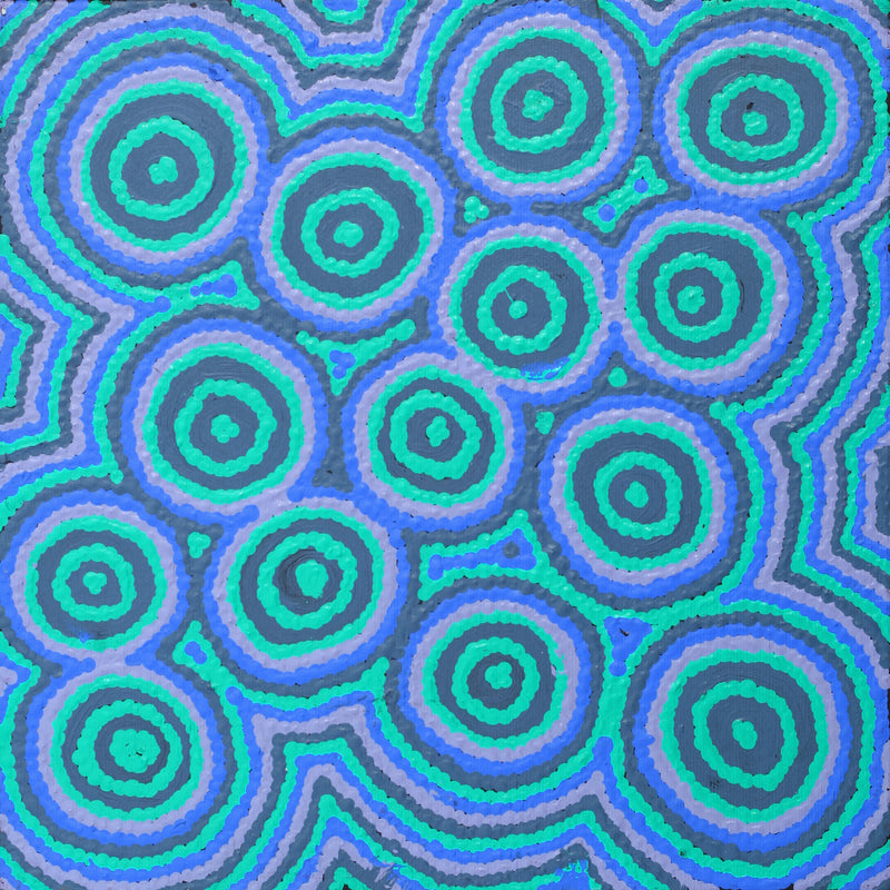 Aboriginal Artwork by Grace Napangardi Woods, Mina Mina Jukurrpa - Ngalyipi, 30x30cm