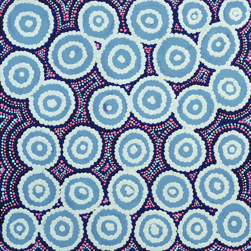 Aboriginal Artwork by Grace Napangardi Woods, Mina Mina Jukurrpa - Ngalyipi, 30x30cm