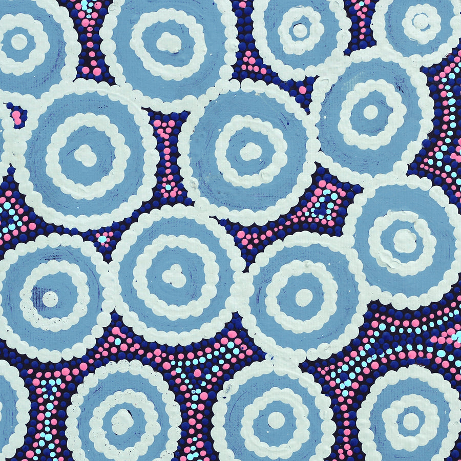 Aboriginal Artwork by Grace Napangardi Woods, Mina Mina Jukurrpa - Ngalyipi, 30x30cm