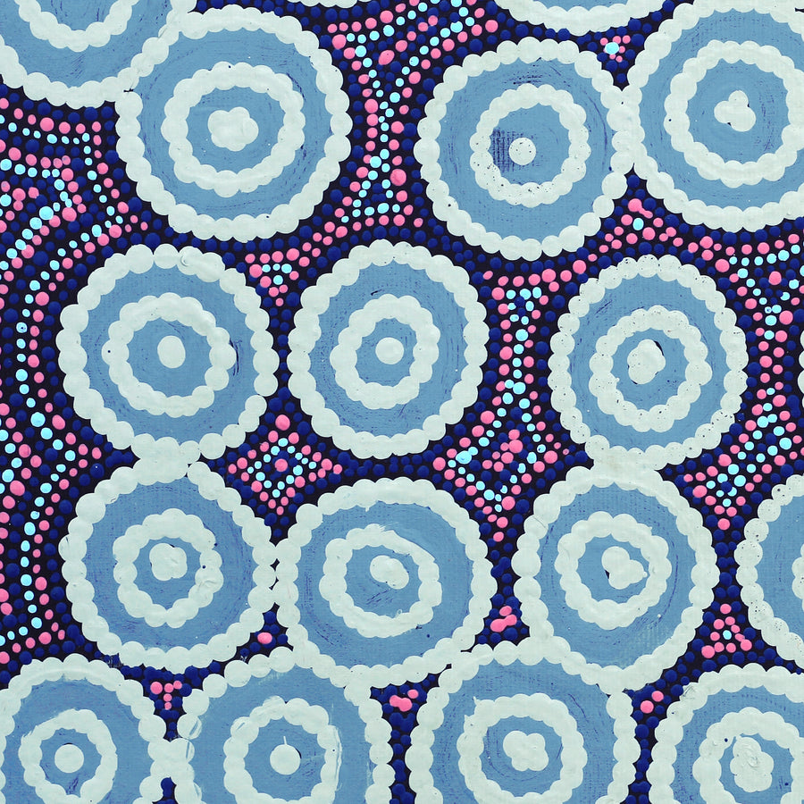 Aboriginal Artwork by Grace Napangardi Woods, Mina Mina Jukurrpa - Ngalyipi, 30x30cm