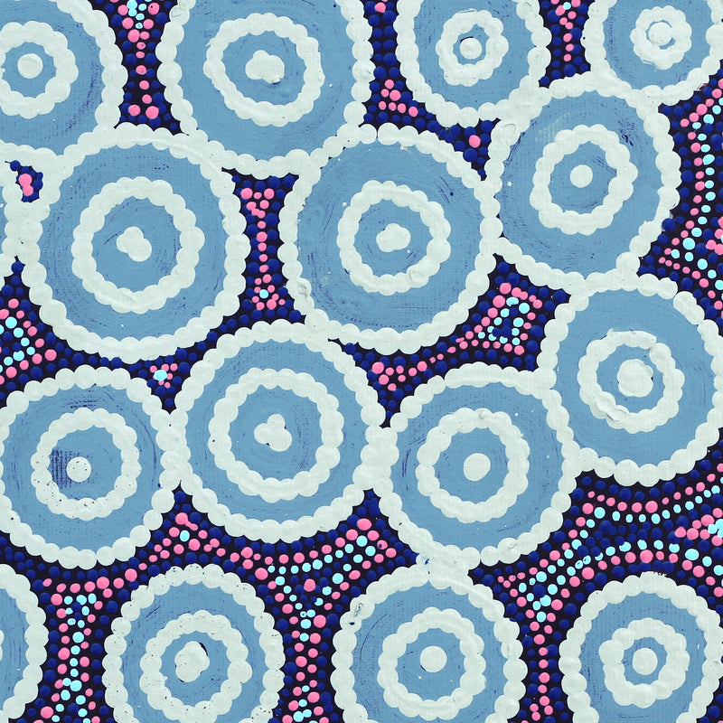 Aboriginal Artwork by Grace Napangardi Woods, Mina Mina Jukurrpa - Ngalyipi, 30x30cm