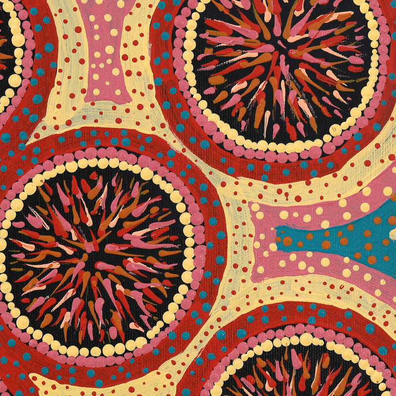 Aboriginal Artwork by Graeson Jupurrurla Nelio, Patterns of the Landscape around Yuendumu, 30x30cm