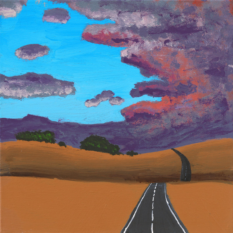 Aboriginal Artwork by Graeson Jupurrurla Nelio, Patterns of the Landscape around Yuendumu, 30x30cm