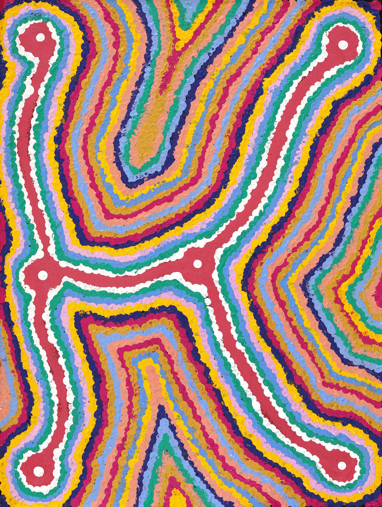 Aboriginal Artwork by Gregory Jupurrurla Gill, Lukarrara Jukurrpa, 61x46cm - ART ARK®