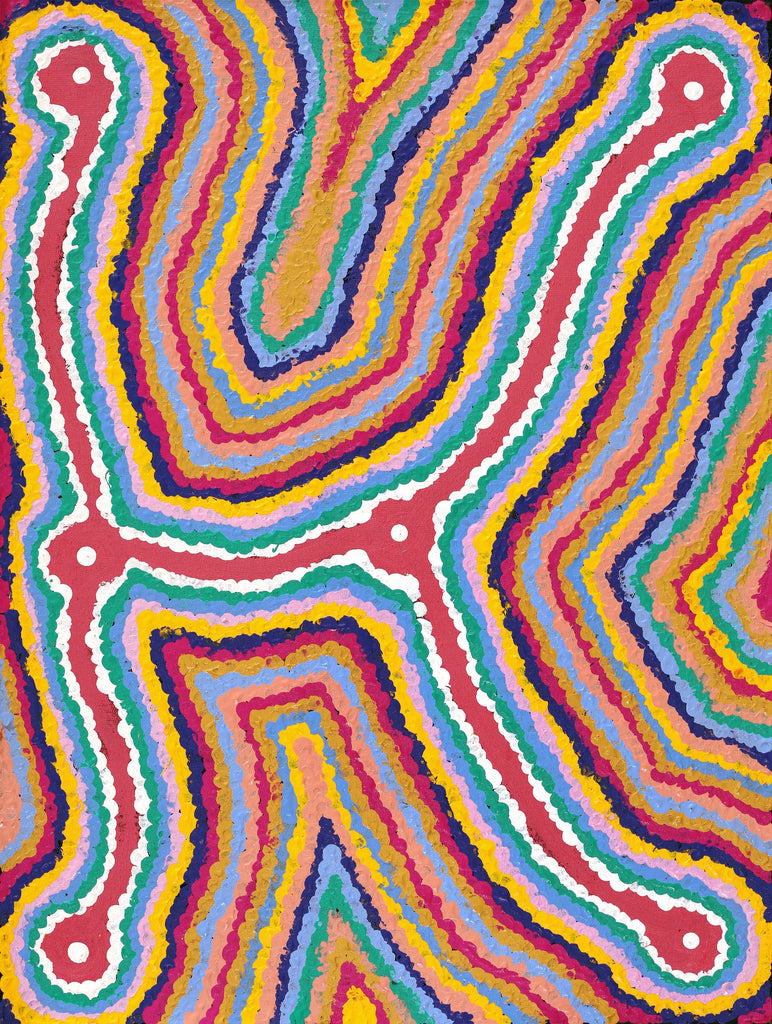 Aboriginal Artwork by Gregory Jupurrurla Gill, Lukarrara Jukurrpa, 61x46cm