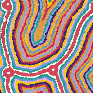 Aboriginal Artwork by Gregory Jupurrurla Gill, Lukarrara Jukurrpa, 61x46cm - ART ARK®