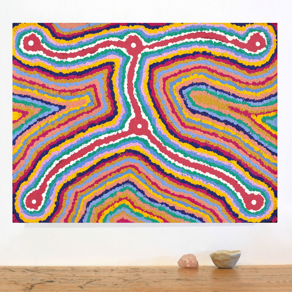 Aboriginal Artwork by Gregory Jupurrurla Gill, Lukarrara Jukurrpa, 61x46cm