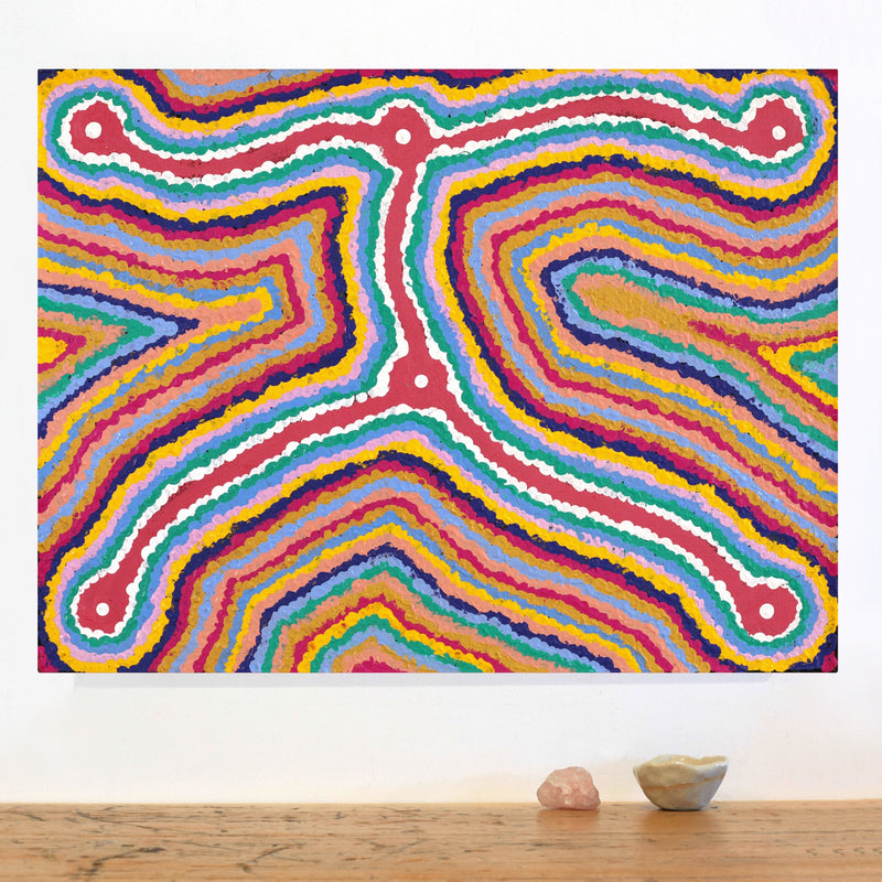 Aboriginal Artwork by Gregory Jupurrurla Gill, Lukarrara Jukurrpa, 61x46cm