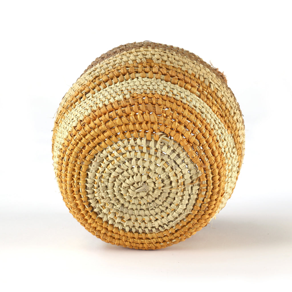 Aboriginal Art by Gurarrpararrpa Guyula, Bathi (woven basket) - ART ARK®