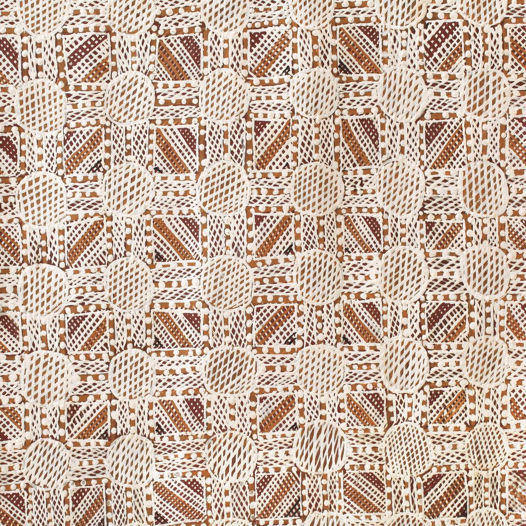 Aboriginal Artwork by Gurrukmuŋu Gurruwiwi, Wakumidi, 125x39cm Bark