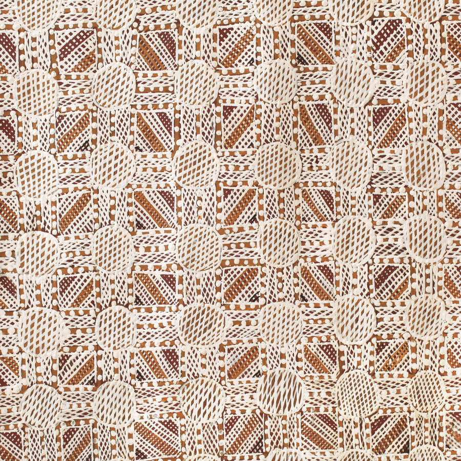 Aboriginal Artwork by Gurrukmuŋu Gurruwiwi, Wakumidi, 125x39cm Bark