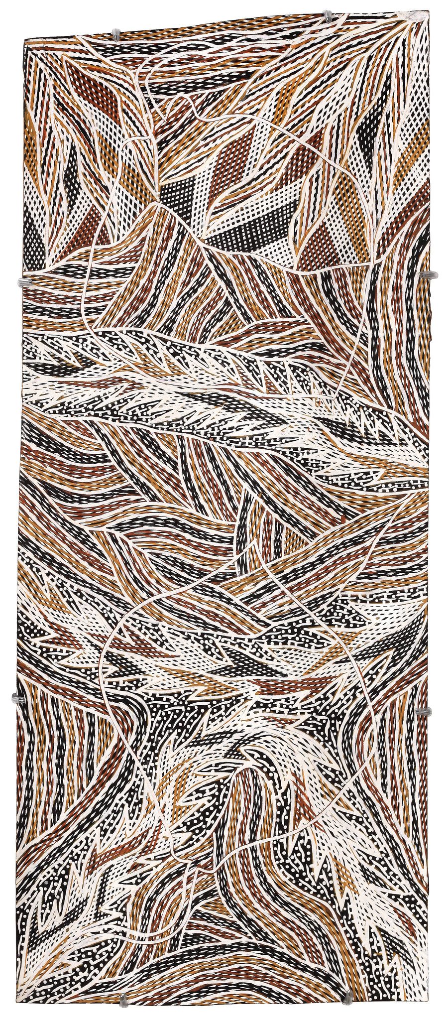 Aboriginal Artwork by Gurrundul #1 Marawili Deborah, Gurrtjpi, 83x34cm Bark