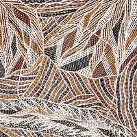 Aboriginal Artwork by Gurrundul #1 Marawili Deborah, Gurrtjpi, 83x34cm Bark