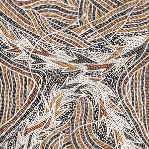 Aboriginal Art by Gurrundul #1 Marawili Deborah, Gurrtjpi, 83x34cm Bark - ART ARK®