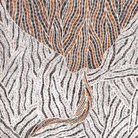 Aboriginal Artwork by Gurrundul #1 Marawili Deborah, Gurrtjpi, 73x46cm Bark