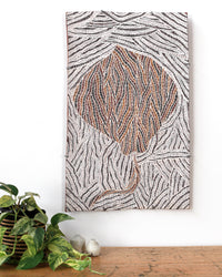 Aboriginal Artwork by Gurrundul #1 Marawili Deborah, Gurrtjpi, 73x46cm Bark