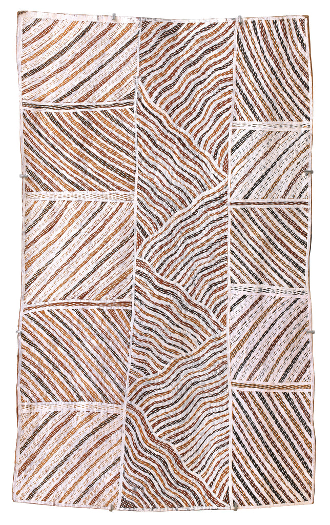 Aboriginal Artwork by Gurrundul #1 Marawili Deborah, Yingapungapu, 91x53cm Bark